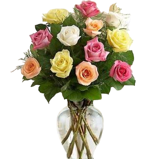 15 multi-colored roses | Flower Delivery Rostov-on-Don